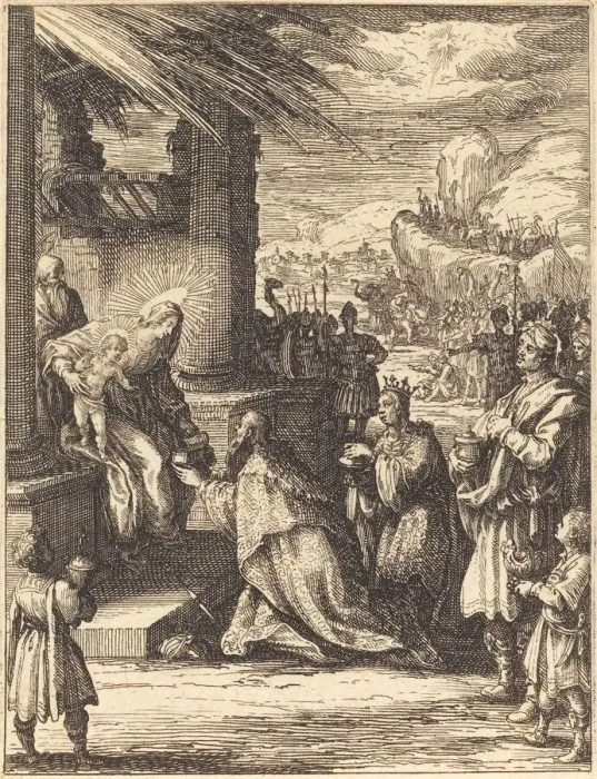 Framed Print : The Adoration of the Magi, 1623  /  1628. Creator: Jacques Callot