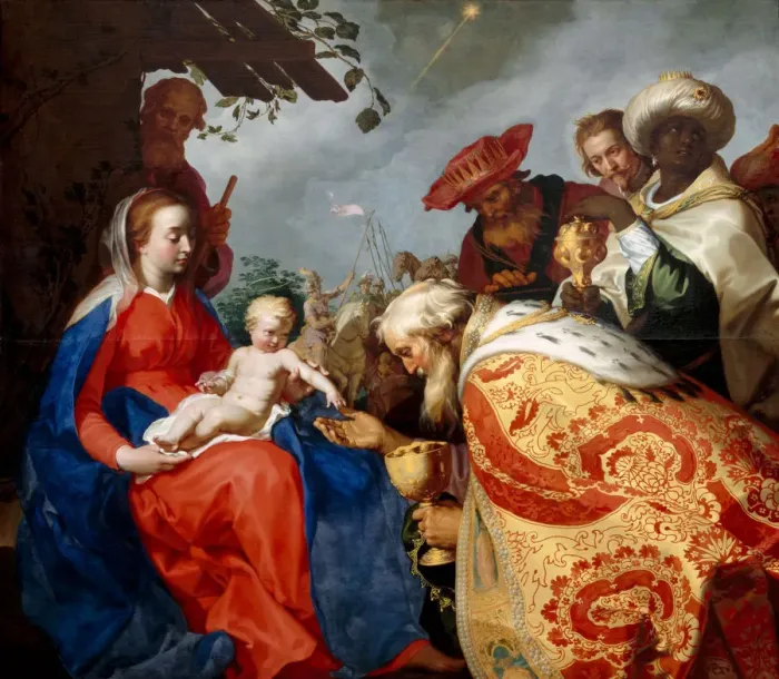 Framed Print : The Adoration of the Magi, 1624. Artist: Bloemaert, Abraham (1566-1651) Framed Print : The Adoration of the Magi, 1624. Artist: Bloemaert, Abraham (1566-1651)