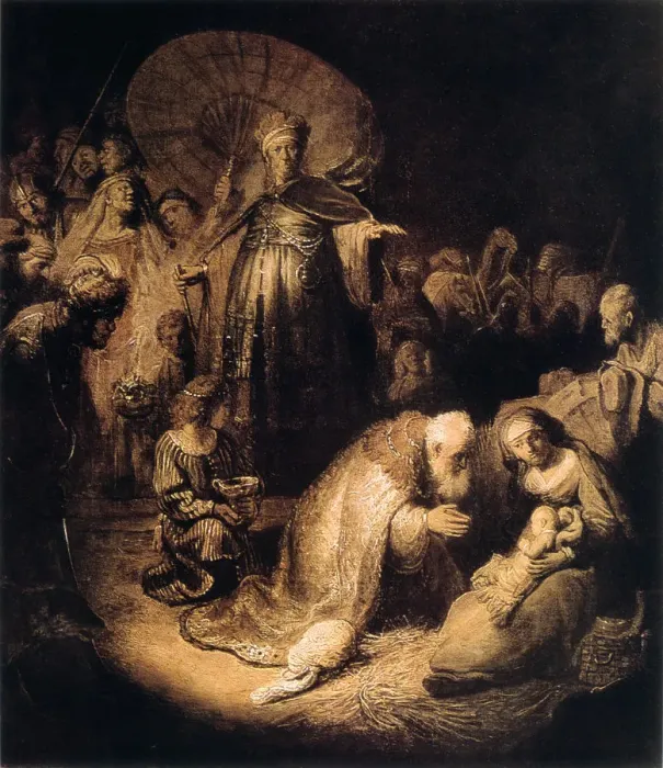 Framed Print : The Adoration of the Magi, 1632. Artist: Rembrandt Harmensz van Rijn Framed Print : The Adoration of the Magi, 1632. Artist: Rembrandt Harmensz van Rijn