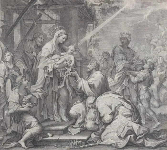 Framed Print : The Adoration of the Magi, 1714-24. Creator: Benoit Farjat Framed Print : The Adoration of the Magi, 1714-24. Creator: Benoit Farjat