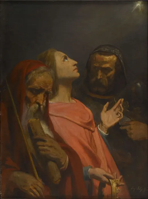 Framed Print : The Adoration of the Magi, 1841-1844. Creator: Scheffer, Ary (1795-1858) Framed Print : The Adoration of the Magi, 1841-1844. Creator: Scheffer, Ary (1795-1858)