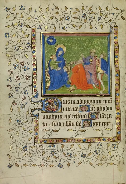 Framed Print : The Adoration of the Magi; Book of Hours, about 1400-1410. Creator: Unknown Framed Print : The Adoration of the Magi; Book of Hours, about 1400-1410. Creator: Unknown