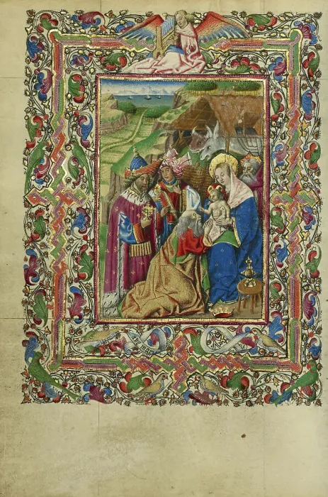 Framed Print : The Adoration of the Magi; Book of Hours, about 1460. Creator: Unknown Framed Print : The Adoration of the Magi; Book of Hours, about 1460. Creator: Unknown