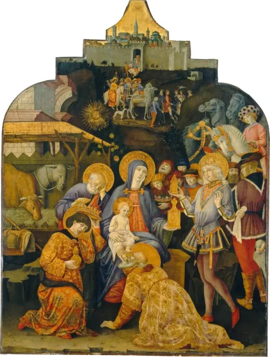 Framed Print : The Adoration of the Magi, c. 1470 / 1475. Creator: Benvenuto di Giovanni Framed Print : The Adoration of the Magi, c. 1470 / 1475. Creator: Benvenuto di Giovanni