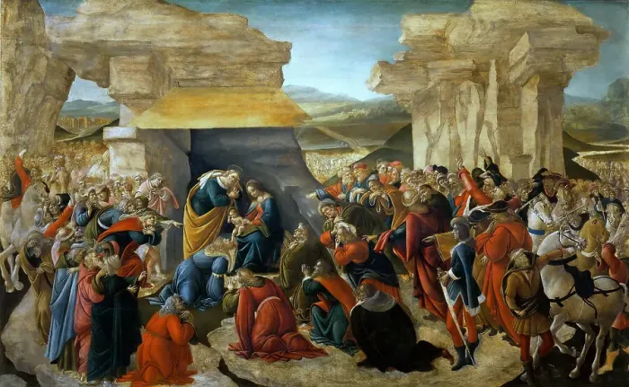 Framed Print : The Adoration of the Magi, c. 1500. Creator: Botticelli, Sandro (1445-1510) Framed Print : The Adoration of the Magi, c. 1500. Creator: Botticelli, Sandro (1445-1510)