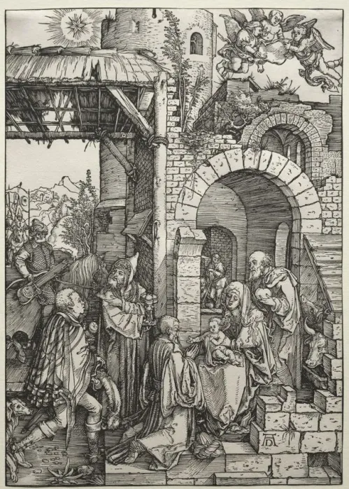 Framed Print : The Adoration of the Magi, c. 1501-1503. Creator: Albrecht Dürer (German, 1471-1528) Framed Print : The Adoration of the Magi, c. 1501-1503. Creator: Albrecht Dürer (German, 1471-1528)