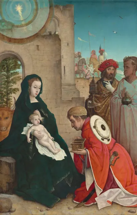 Framed Print : The Adoration of the Magi, c. 1508 / 1519. Creator: Juan de Flandes, the Elder Framed Print : The Adoration of the Magi, c. 1508 / 1519. Creator: Juan de Flandes, the Elder