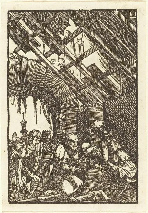 Framed Print : The Adoration of the Magi, c. 1513. Creator: Albrecht Altdorfer