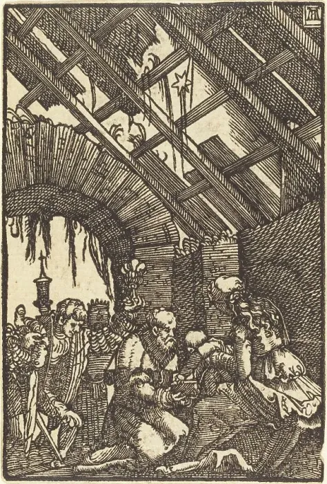 Framed Print : The Adoration of the Magi, c. 1513. Creator: Albrecht Altdorfer Framed Print : The Adoration of the Magi, c. 1513. Creator: Albrecht Altdorfer