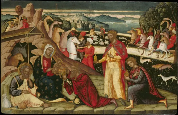 Framed Print : The Adoration of the Magi, c. 1525. Artist: Permeniatis, Ioannis (1501-1550) Framed Print : The Adoration of the Magi, c. 1525. Artist: Permeniatis, Ioannis (1501-1550)