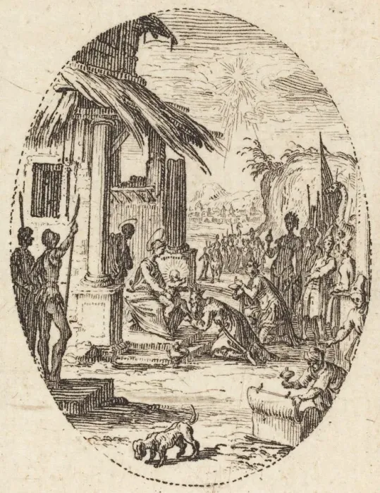 Framed Print : The Adoration of the Magi, c. 1631. Creator: Jacques Callot Framed Print : The Adoration of the Magi, c. 1631. Creator: Jacques Callot
