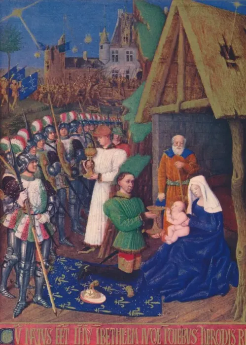 Framed Print : The Adoration of the Magi, c1455, (1939). Artist: Jean Fouquet Framed Print : The Adoration of the Magi, c1455, (1939). Artist: Jean Fouquet