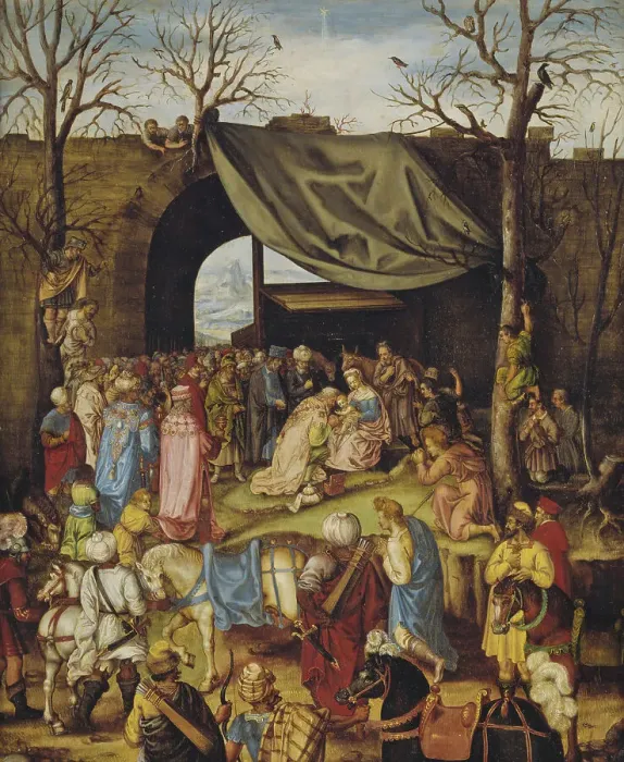 Framed Print : The Adoration of the Magi, c16th century. Creator: Unknown Framed Print : The Adoration of the Magi, c16th century. Creator: Unknown