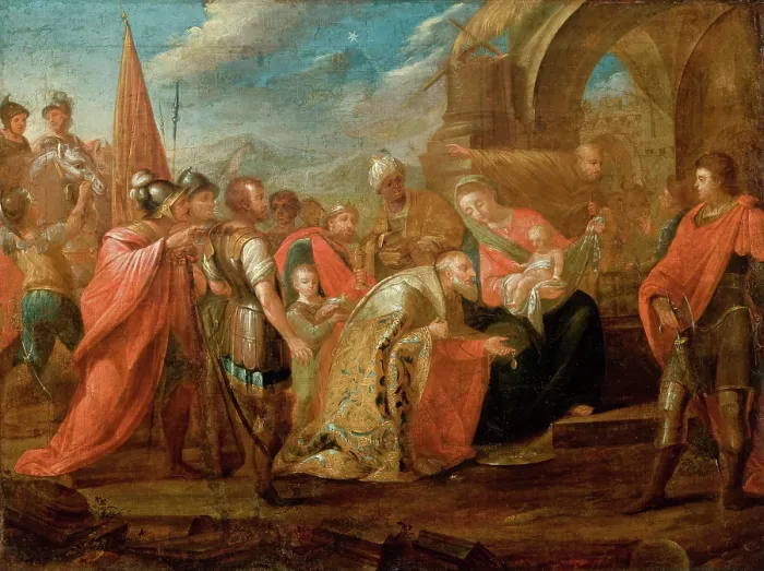 Framed Print : Adoration of the Magi, c1820. Creator: Teodor Baltazar Stachowicz Framed Print : Adoration of the Magi, c1820. Creator: Teodor Baltazar Stachowicz
