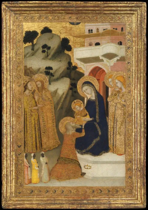 Framed Print : The Adoration of the Magi, ca. 1340-43. Creator: Unknown Framed Print : The Adoration of the Magi, ca. 1340-43. Creator: Unknown
