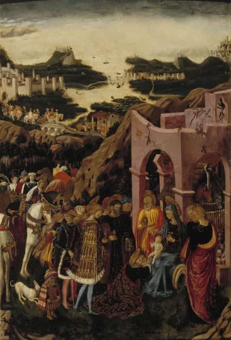 Framed Print : The Adoration of the Magi, ca 1442-1445. Creator: Boccati, Giovanni (ca 1420-1487) Framed Print : The Adoration of the Magi, ca 1442-1445. Creator: Boccati, Giovanni (ca 1420-1487)
