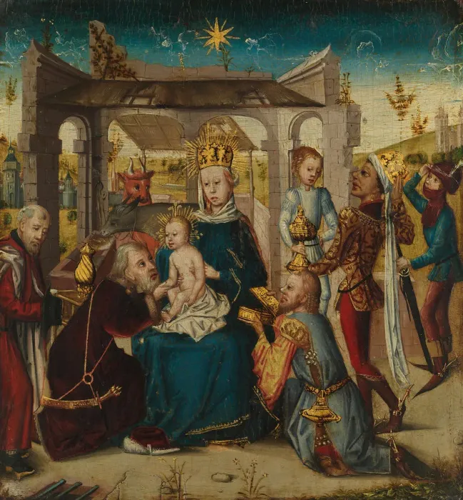 Framed Print : Adoration of the Magi, ca. 1470-90. Creator: Unknown Framed Print : Adoration of the Magi, ca. 1470-90. Creator: Unknown
