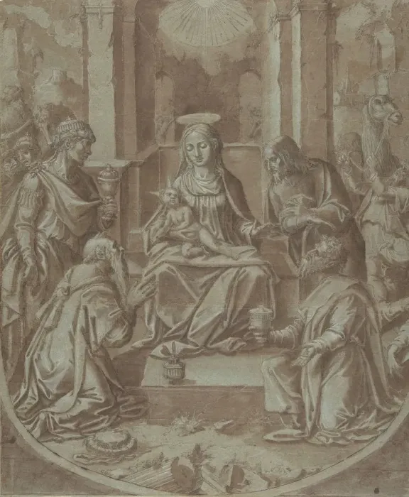 Framed Print : The Adoration of the Magi (Cartoon for an Embroidery), 1587-89 Framed Print : The Adoration of the Magi (Cartoon for an Embroidery), 1587-89