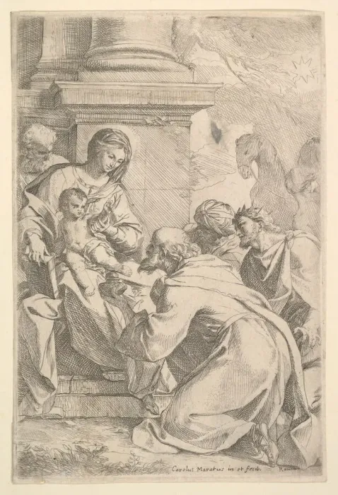 Framed Print : The Adoration of the Magi. Creator: Carlo Maratti Framed Print : The Adoration of the Magi. Creator: Carlo Maratti