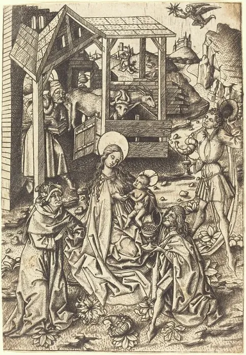 Framed Print : The Adoration of the Magi. Creator: Master ES Framed Print : The Adoration of the Magi. Creator: Master ES