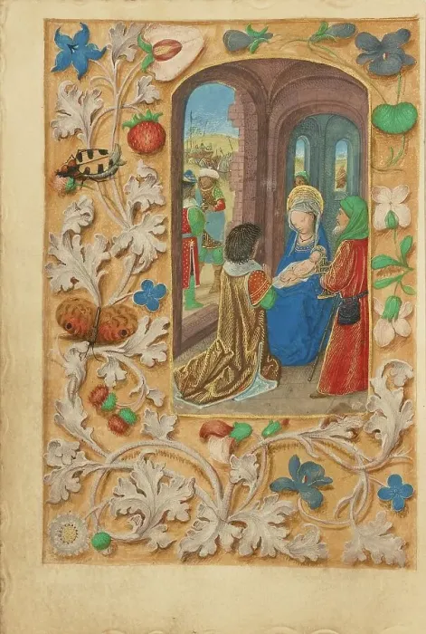 Framed Print : The Adoration of the Magi; Crohin-La Fontaine Hours, (about 1480-1485?). Creators: Master of the Dresden Prayer Book, Workshop of the Master of the Dresden Prayer Book