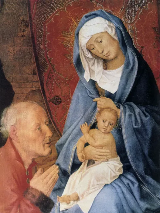 Framed Print : The Adoration of the Magi, detail, 15th century. Artist: Hugo van der Goes Framed Print : The Adoration of the Magi, detail, 15th century. Artist: Hugo van der Goes