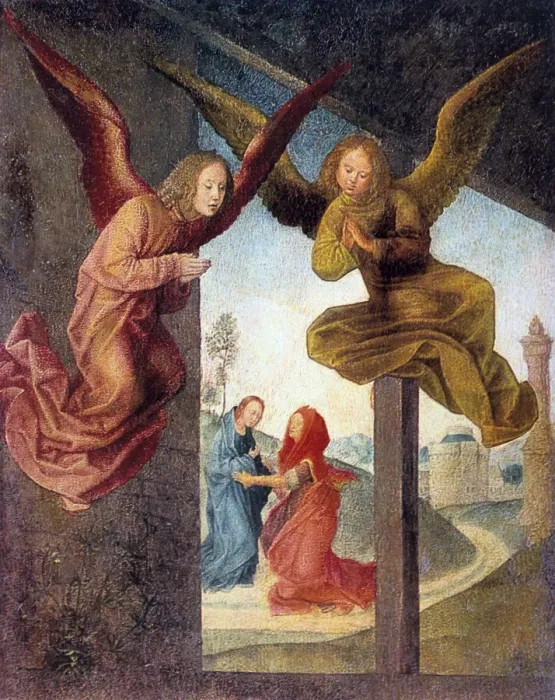 Framed Print : The Adoration of the Magi, detail, 15th century. Artist: Hugo van der Goes Framed Print : The Adoration of the Magi, detail, 15th century. Artist: Hugo van der Goes
