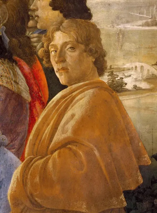 Framed Print : The Adoration of the Magi. Detail: Self-portrait