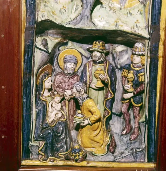 Framed Print : Adoration of the Magi, Faenza, Italy, c1490 Framed Print : Adoration of the Magi, Faenza, Italy, c1490