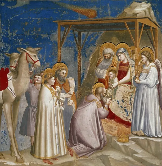 Framed Print : The Adoration of the Magi (From the cycles of The Life of Christ), 1304-1306. Creator: Giotto di Bondone (1266-1377) Framed Print : The Adoration of the Magi (From the cycles of The Life of Christ), 1304-1306. Creator: Giotto di Bondone (1266-1377)