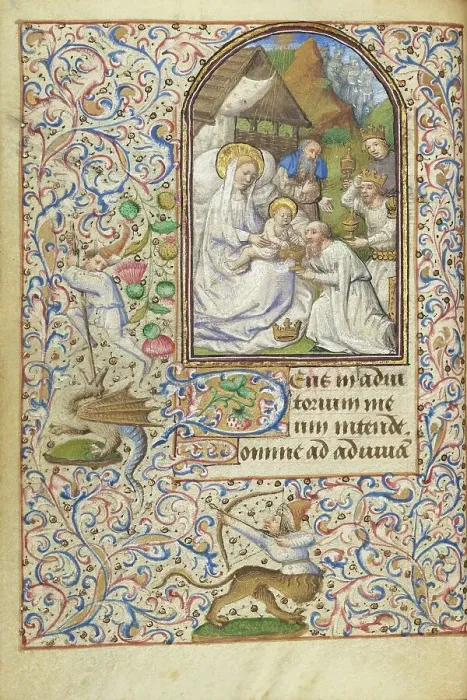 Framed Print : The Adoration of the Magi; Hours of Simon de Varie, 1455. Creator: Dunois Master Framed Print : The Adoration of the Magi; Hours of Simon de Varie, 1455. Creator: Dunois Master