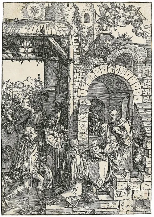 Framed Print : The Adoration of the Magi, from The Life of the Virgin, ca 1503. Creator: Dürer, Albrecht (1471-1528) Framed Print : The Adoration of the Magi, from The Life of the Virgin, ca 1503. Creator: Dürer, Albrecht (1471-1528)