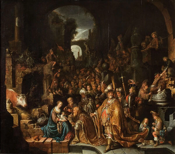 The Adoration of the Magi, Mid of 17th cen.. Creator: Staveren, Jan Adriaensz. van (1614-1669)