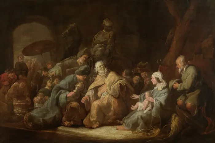 Framed Print : The Adoration of the Magi, mid-17th century. Creator: Benjamin Gerritz Cuyp Framed Print : The Adoration of the Magi, mid-17th century. Creator: Benjamin Gerritz Cuyp