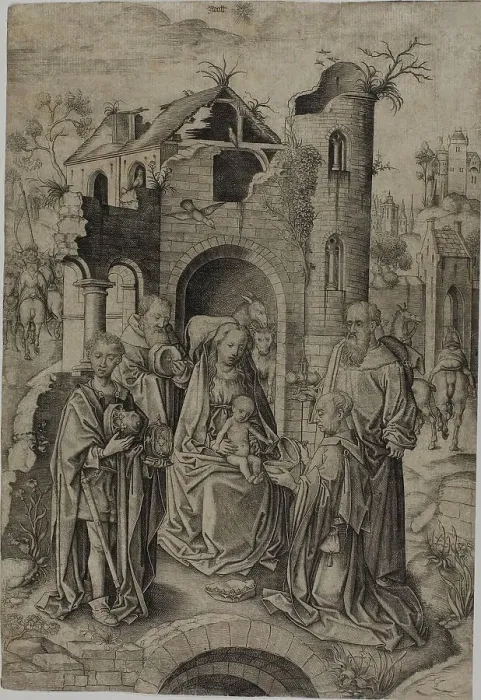 Framed Print : The Adoration of the Magi, n.d. Creator: Master IAM of Zwolle Framed Print : The Adoration of the Magi, n.d. Creator: Master IAM of Zwolle