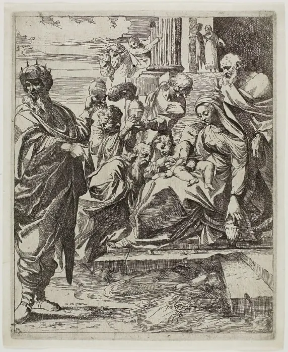 Framed Print : Adoration of the Magi, n.d. Creator: Sisto Badalocchio Framed Print : Adoration of the Magi, n.d. Creator: Sisto Badalocchio