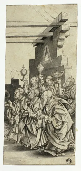 Framed Print : Adoration of the Magi, n.d. Creator: Studio of Hans Burgkmair, the elder German Framed Print : Adoration of the Magi, n.d. Creator: Studio of Hans Burgkmair, the elder German