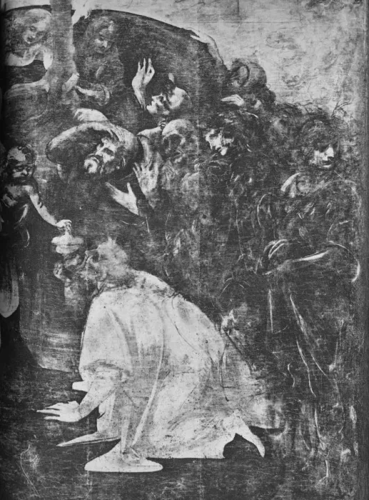 Framed Print : Adoration of the Magi - Right-hand lower portion, c1481 (1945). Artist: Leonardo da Vinci Framed Print : Adoration of the Magi - Right-hand lower portion, c1481 (1945). Artist: Leonardo da Vinci