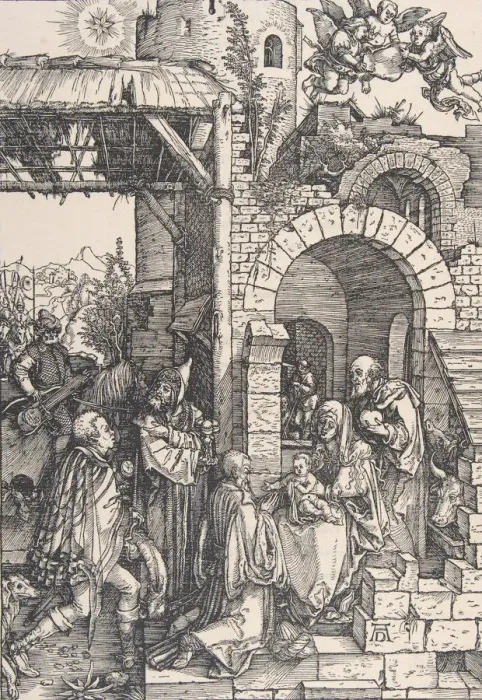 Framed Print : The Adoration of the Magi, from the series The Life of the Virgin, ca. 1502. ca. 1502