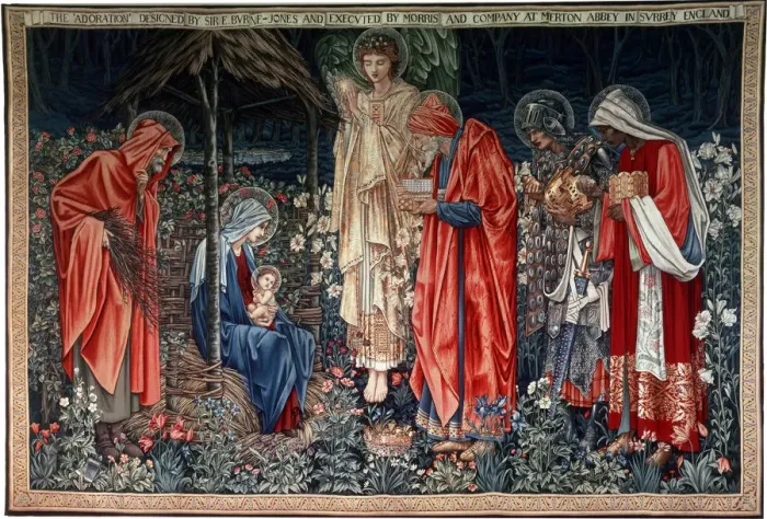 Framed Print : The Adoration of the Magi, tapestry, 1890. Artist: Morris & Co Framed Print : The Adoration of the Magi, tapestry, 1890. Artist: Morris & Co