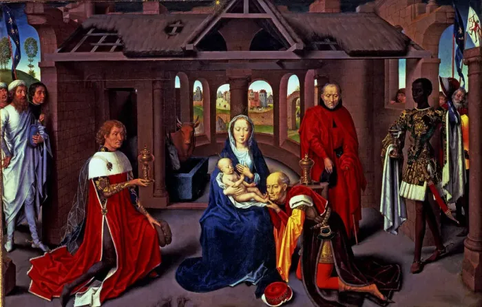 Framed Print : The Adoration of the Magi (the Magi are portraits of Carlos the Fearless and Philip Framed Print : The Adoration of the Magi (the Magi are portraits of Carlos the Fearless and Philip