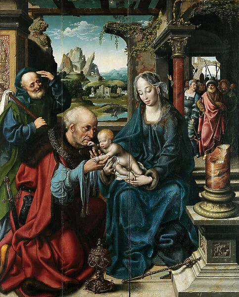 The Adoration of the Magi (Triptych, Central panel), ca 1515. Creator: Cleve, Joos van (ca. 1485-1540)
