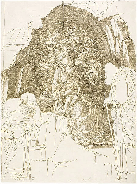 The Adoration of the Magi (Virgin of the Grotto), c.1500. Creator: School of Andrea Mantegna