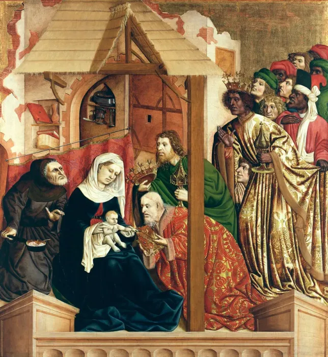 Framed Print : The Adoration of the Magi. The Wings of the Wurzach Altar, 1437. Artist: Multscher, Hans (c. 1400-1467) Framed Print : The Adoration of the Magi. The Wings of the Wurzach Altar, 1437. Artist: Multscher, Hans (c. 1400-1467)
