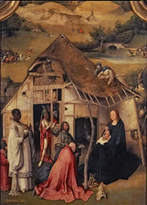 Framed Print : The Adoration of the Magi work by Hieronymus Bosch Framed Print : The Adoration of the Magi work by Hieronymus Bosch