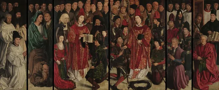 Framed Print : The Adoration of Saint Vincent (Polyptych), c 1450. Creator: Gonçalves, Nuno (active 1445-1480) Framed Print : The Adoration of Saint Vincent (Polyptych), c 1450. Creator: Gonçalves, Nuno (active 1445-1480)