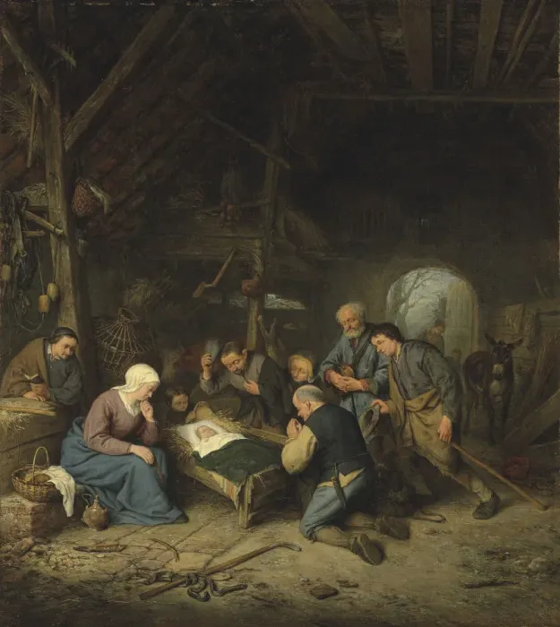 Framed Print : The Adoration of the Shepherds Framed Print : The Adoration of the Shepherds
