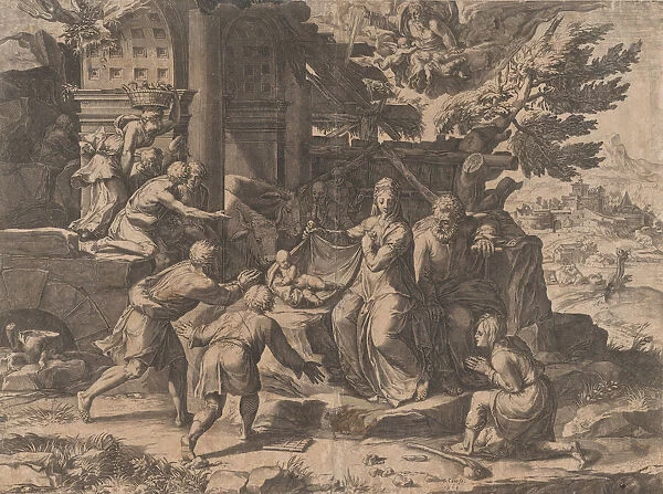 The Adoration of the Shepherds, 1569. 1569. Creator: Cornelis Cort