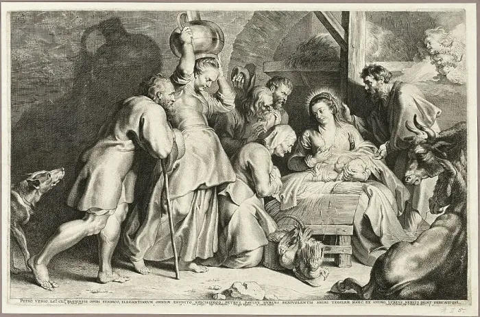 Framed Print : Adoration of the Shepherds, 1620. Creator: Lucas Vorsterman Framed Print : Adoration of the Shepherds, 1620. Creator: Lucas Vorsterman