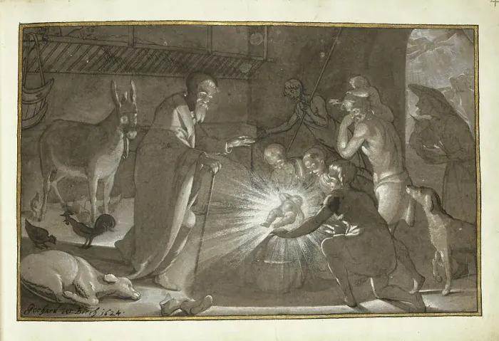 Framed Print : Adoration of the Shepherds, 1624. Creator: Gerard ter Borch I Framed Print : Adoration of the Shepherds, 1624. Creator: Gerard ter Borch I